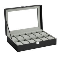 UHRENBOX - Schwarz, Basics, Glas/Holzwerkstoff (30,2/7,8/20,2cm)