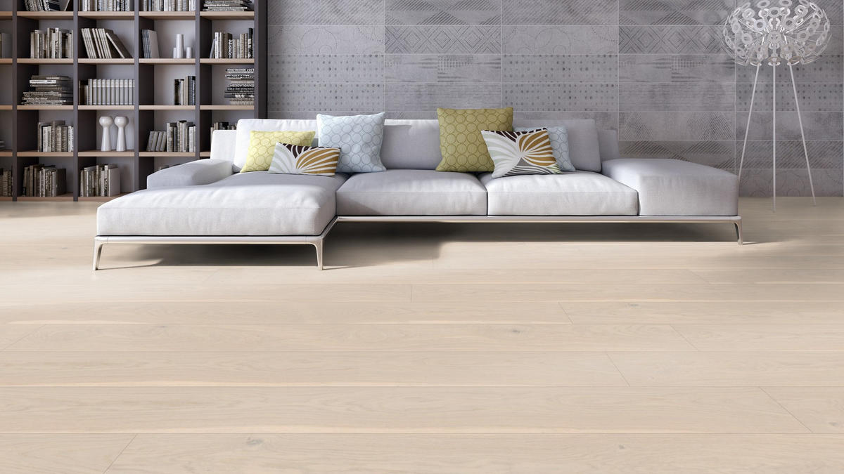 LANDHAUSDIELE, Eiche Polar Pflegefrei Diele  per  m² - Eichefarben, Design, Holz (224,5/19,3/1,3cm) - Weitzer Parkett