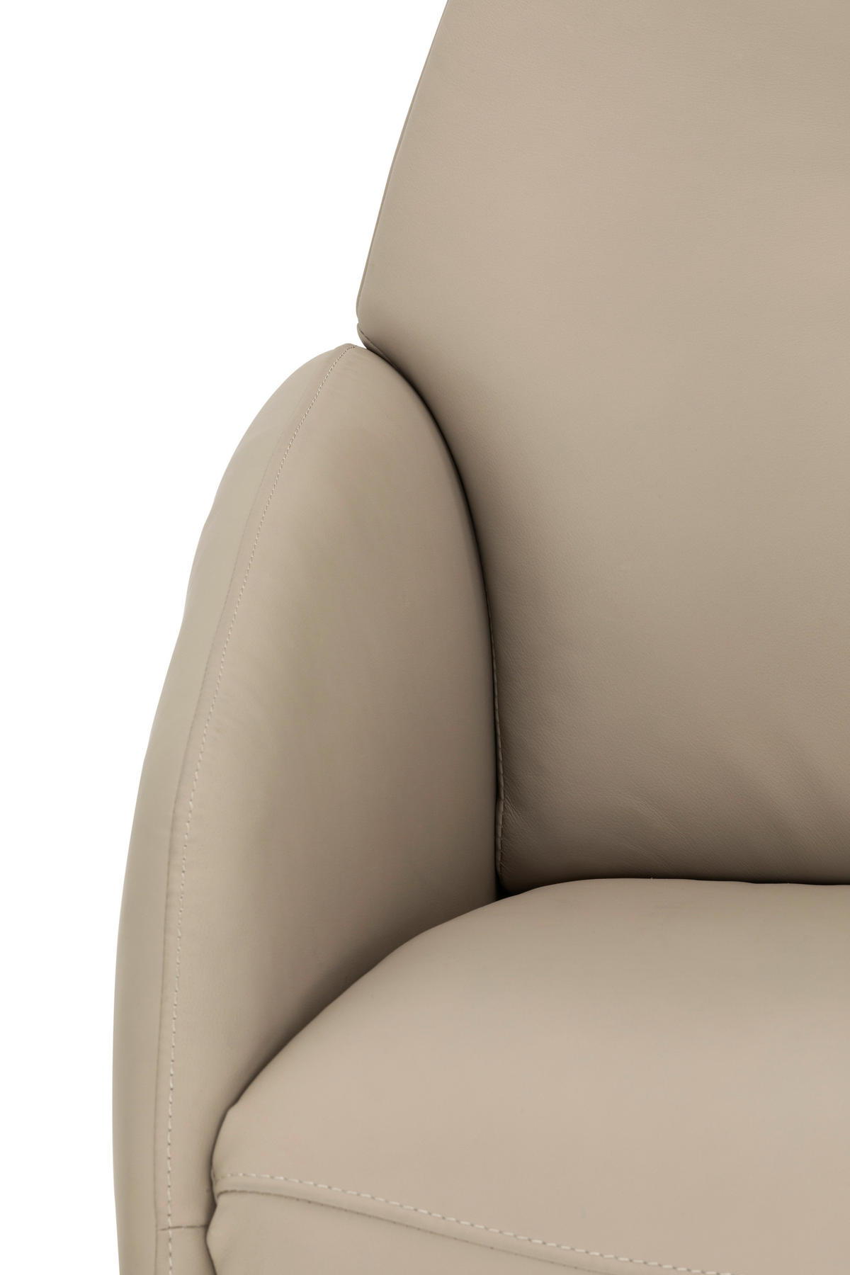 RELAXSESSEL Lederlook Echtleder    - Beige/Schwarz, KONVENTIONELL, Leder/Textil (73/112/86cm) - Livetastic
