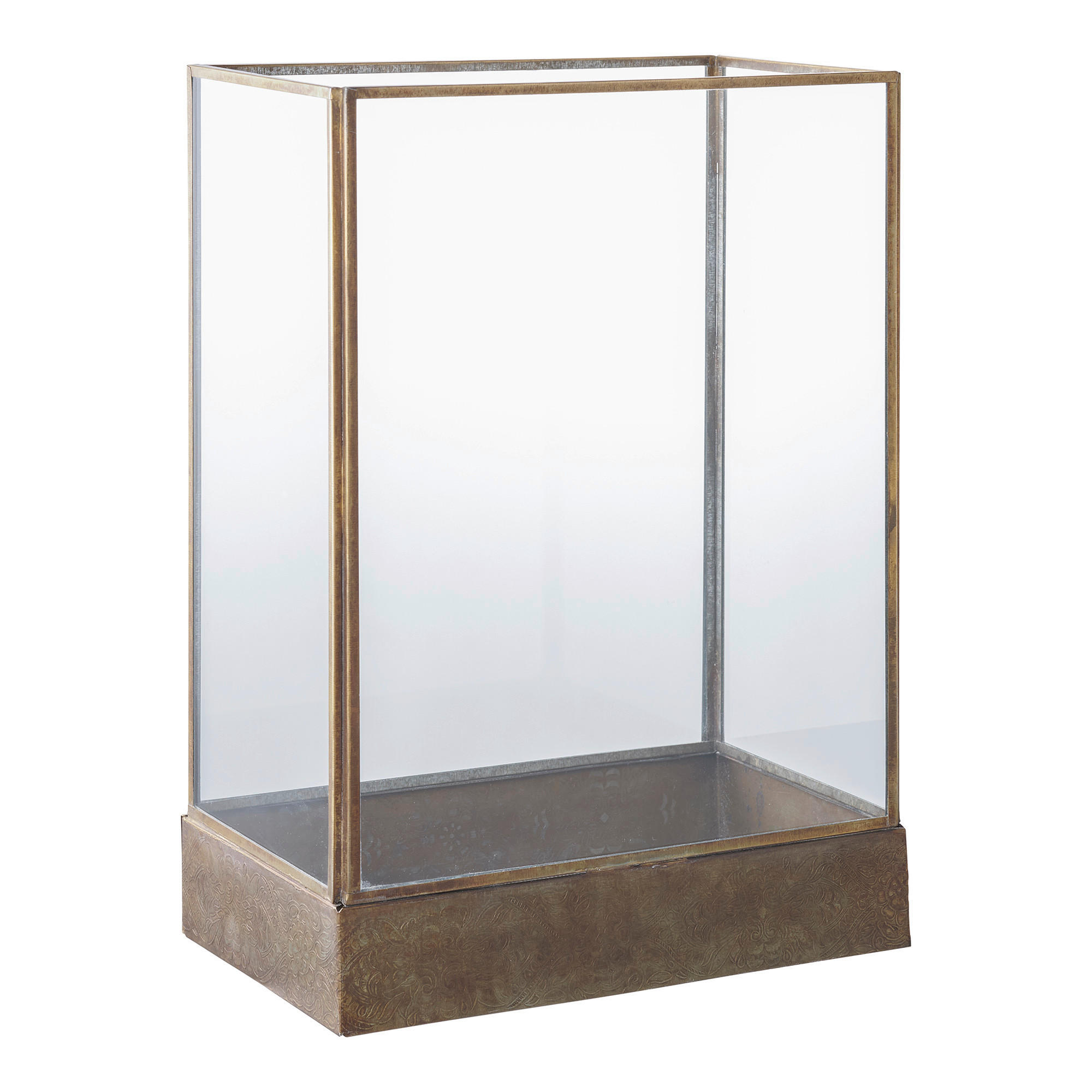 LATERNE  - Orange, Design, Glas/Metall (15/36.5/25cm)
