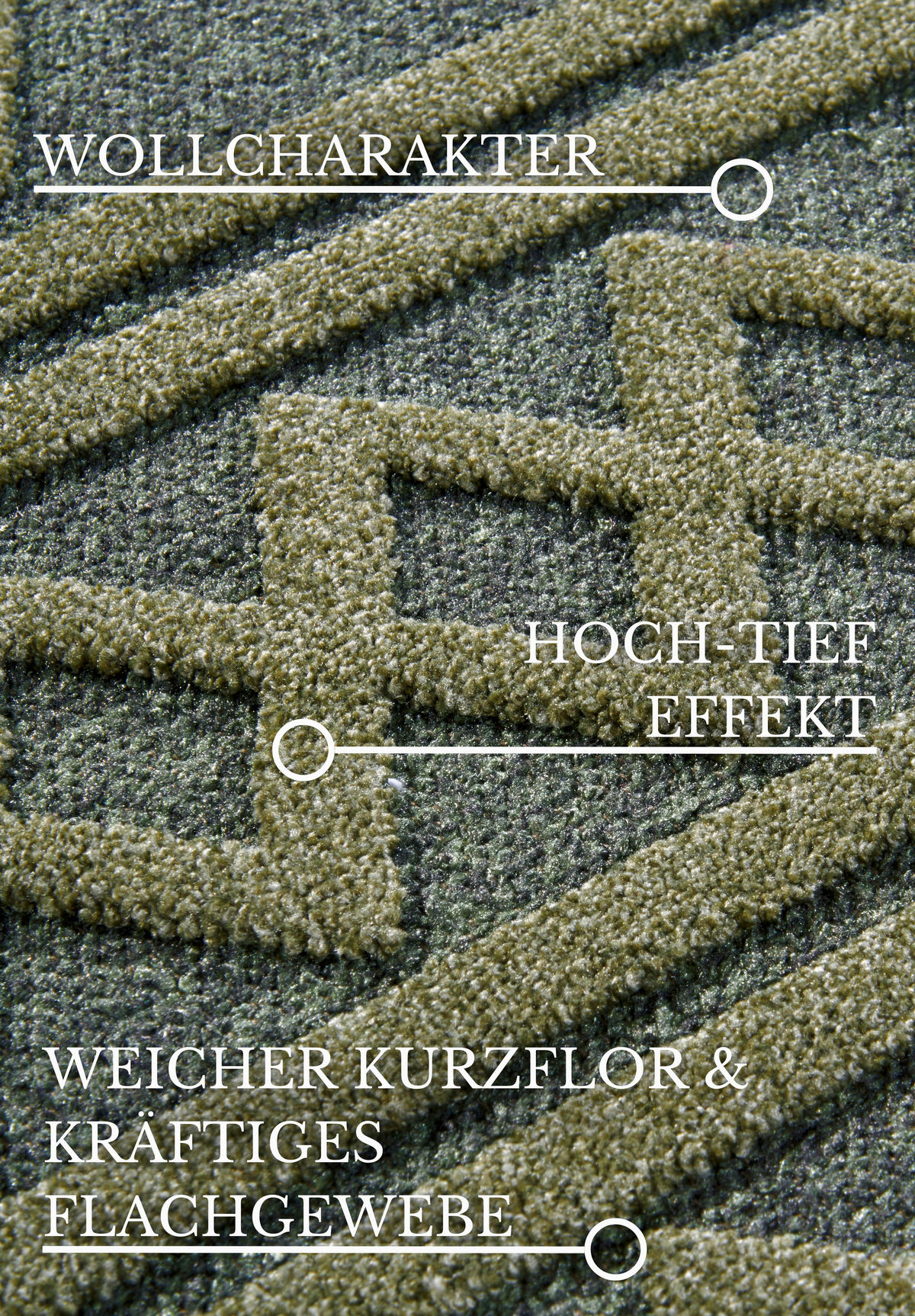 FLACHWEBETEPPICH 200/290 cm Kollektion 1879 Waldgrün  - Waldgrün, Design, Textil (200/290cm) - Villeroy & Boch