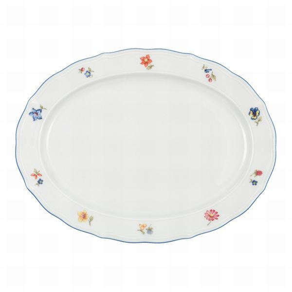 Servierplatte Rund Porzellan Sonate 31x23 Cm Mit Blumendekor