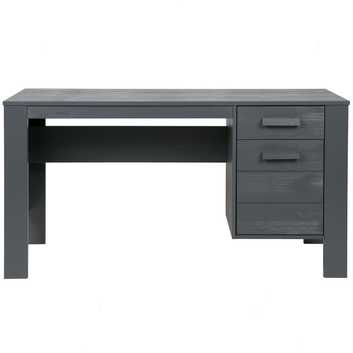 SCHREIBTISCH 141/59/74 cm  in Dunkelgrau  - Dunkelgrau, Design, Holz (141/59/74cm) - Livetastic