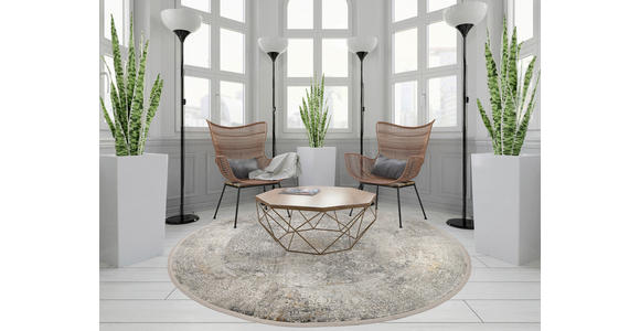 WEBTEPPICH 240 cm Avignon Grau, Hellgrau, Dunkelgrau rund  - Dunkelgrau/Hellgrau, Design, Textil (240cm) - Dieter Knoll