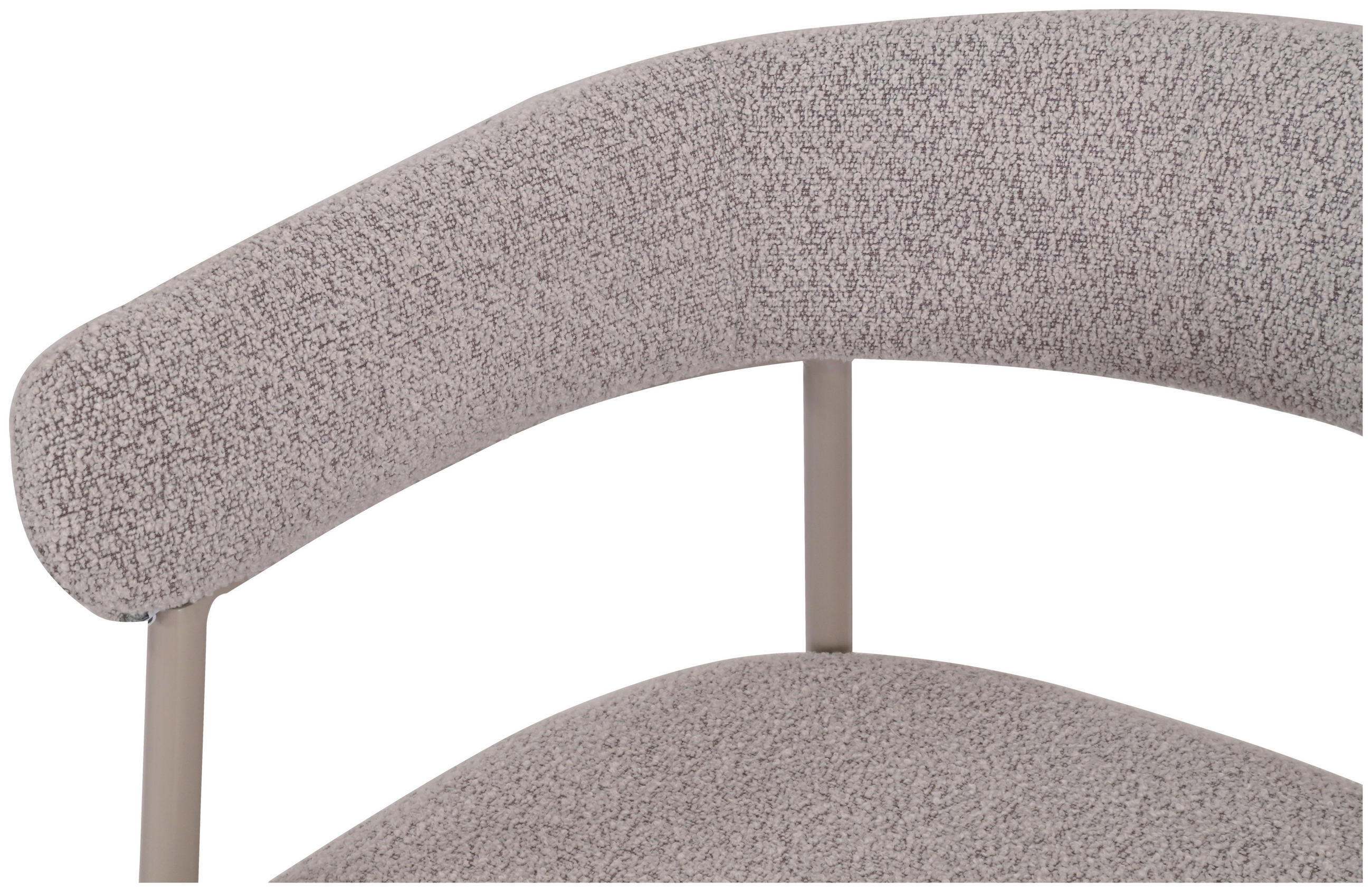 ARMLEHNSTUHL  in Eisen Webstoff  - Creme/Grau, MODERN, Textil/Metall (60/75/55cm) - MID.YOU