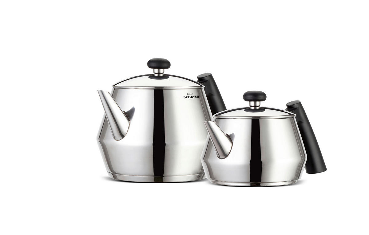 TEEKANNENSET Schäfer  - Edelstahlfarben, Basics, Metall