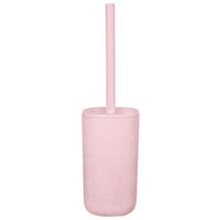 WC SADA - ŠTĚTKA A DRŽÁK - růžová/barvy hliníku, Basics, plast (10,6/39/10,6cm) - Kleine Wolke
