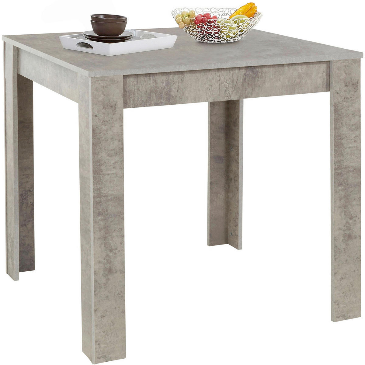 ESSTISCH 80/75/80 cm Nachbildung  Holzwerkstoff gastro- und objekttauglich, in verschiedenen Größen erhältlich quadratisch Grau  - Grau, Design, Holzwerkstoff (80/75/80cm) - MID.YOU