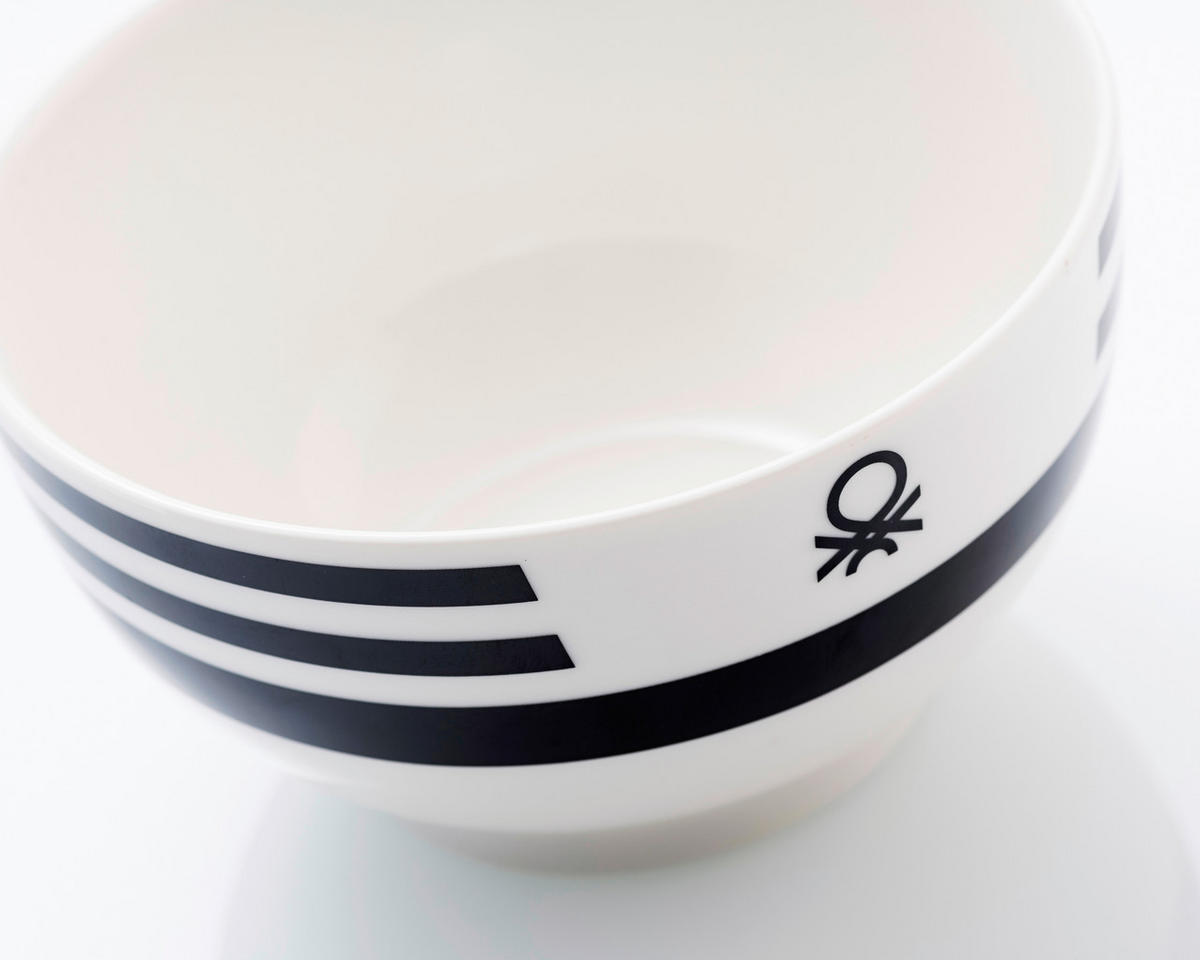 MÜSLISCHALENSET BENETTON 4-teilig  - Schwarz/Weiß, Basics, Keramik (15/14,7/19,2cm) - Benetton