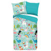 KINDERBETTWÄSCHE 135/200 cm  - Türkis/Blau, Design, Textil (135/200cm)