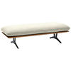HOCKERBANK in Holz, Textil Creme  - Creme/Schwarz, Design, Holz/Textil (150/43/60cm) - Dieter Knoll