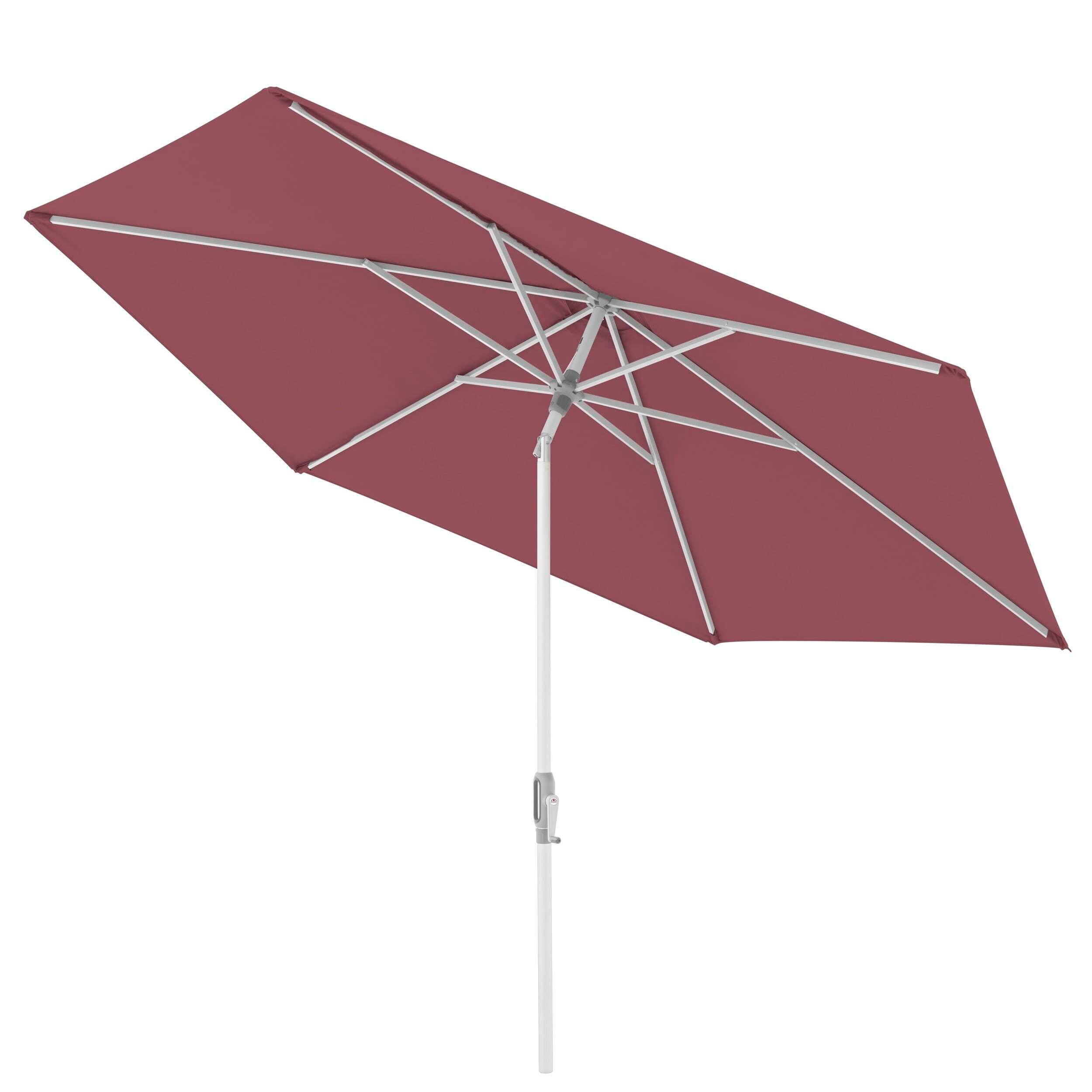 SONNENSCHIRM 305 cm Rot  - Silberfarben/Rot, KONVENTIONELL, Textil/Metall (305/305cm) - Doppler