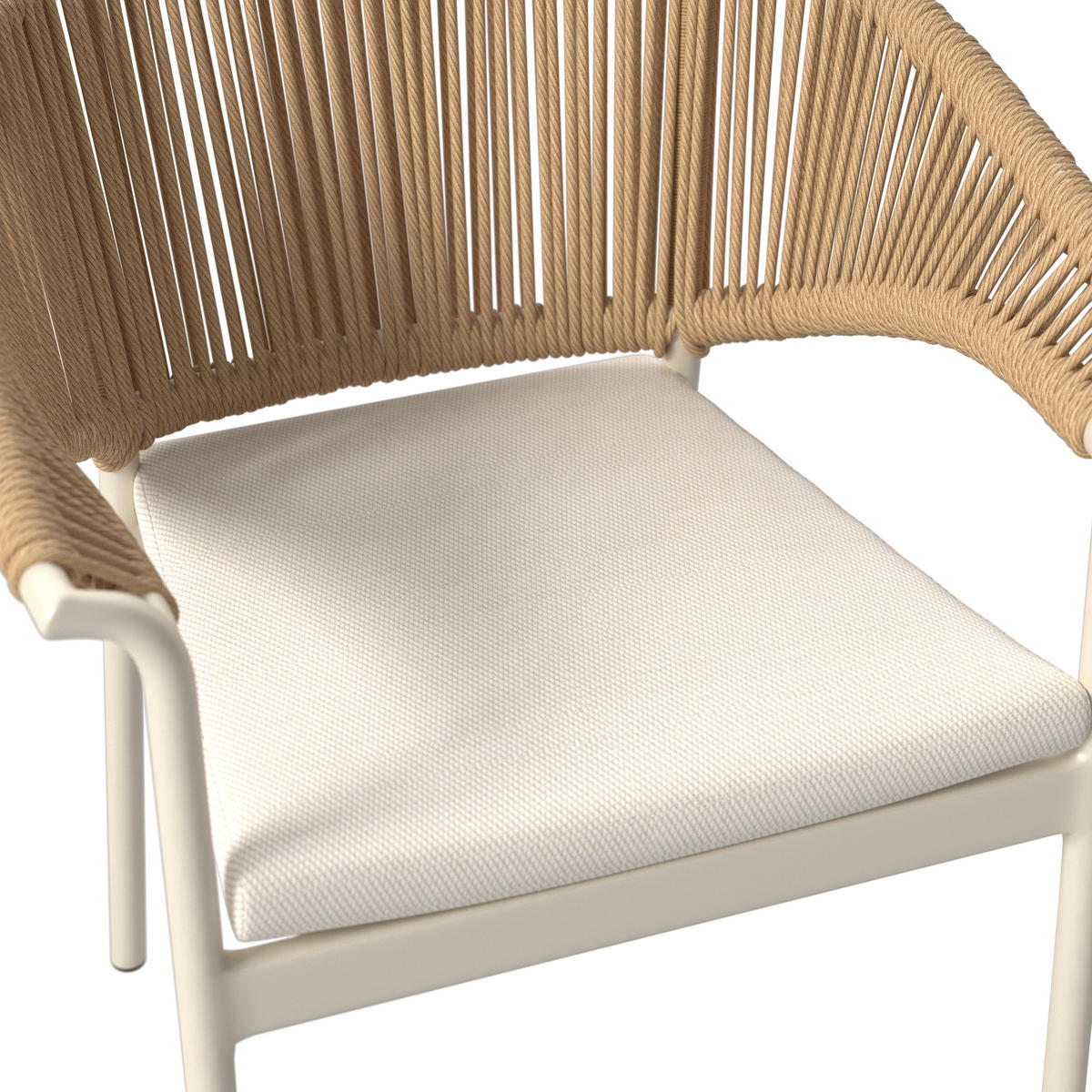 STAPELSESSEL in Metall, Kunststoff, Textil Naturfarben, Beige  - Beige/Naturfarben, Modern, Kunststoff/Textil (64/79,5/59cm) - Amatio