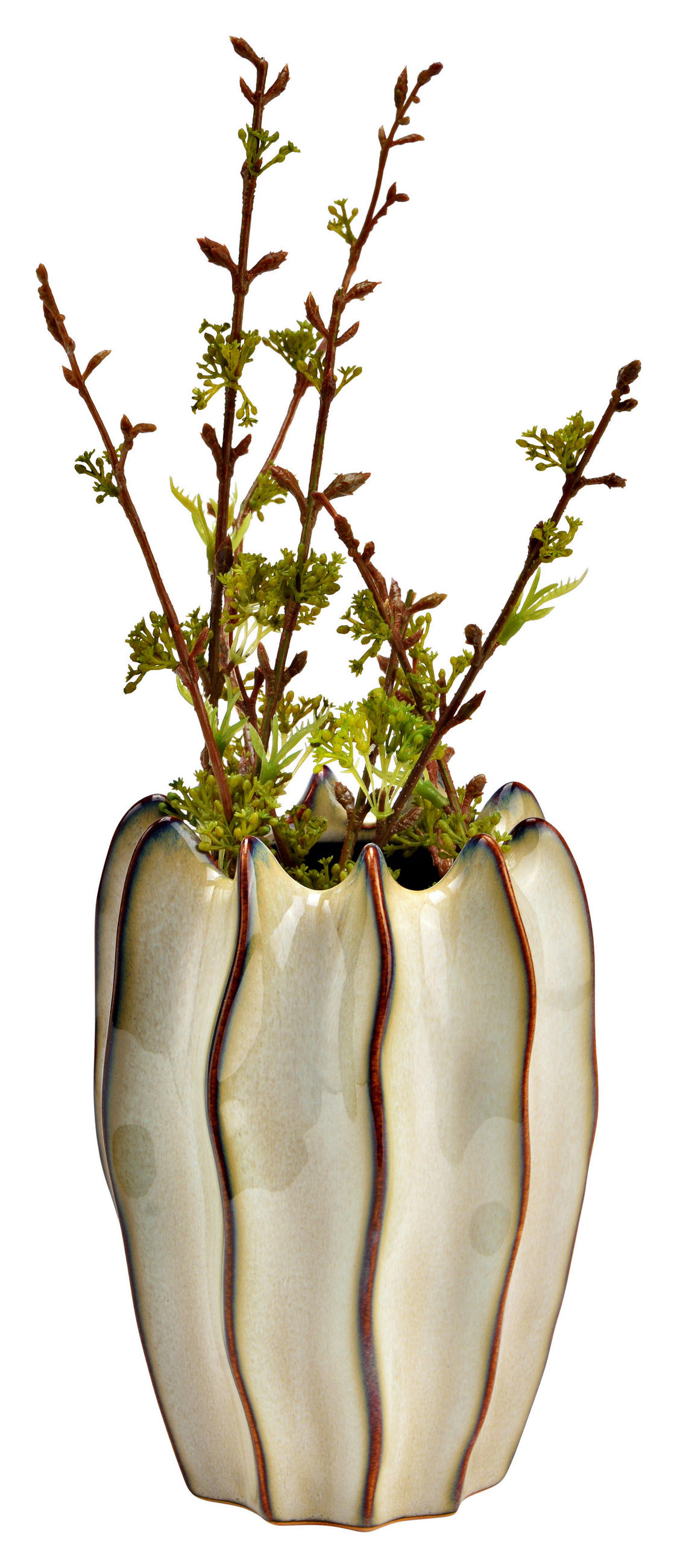 VASE 17 cm  - Beige, Basics, Keramik (12/17/12cm)