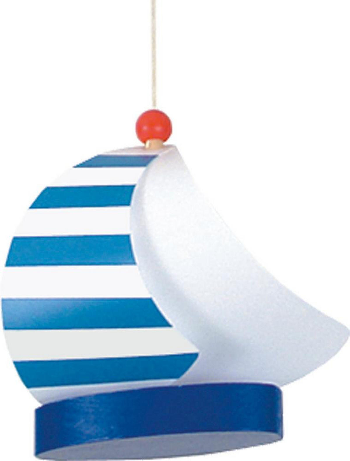 KINDERDECKENLEUCHTE Segelboote 53/53/10 cm   - Blau/Weiß, Trend, Holzwerkstoff/Kunststoff (53/53/10cm)
