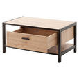 COUCHTISCH 92/55/44 cm rechteckig Anthrazit, Eichefarben  - Eichefarben/Anthrazit, Design, Holzwerkstoff/Metall (92/55/44cm) - Carryhome