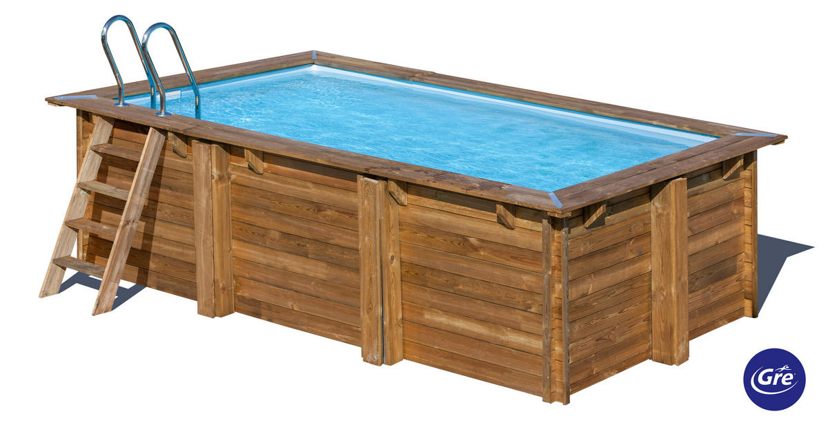POOL-SET 2024 420/270/117 cm  - Kieferfarben, KONVENTIONELL, Holz (420/270/117cm) - Gre