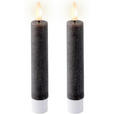 KERZE MIT LED 2,2/14,5 cm  - Dunkelgrau, Basics, Naturmaterialien/Kunststoff (2,2/14,5cm) - Ambia Home