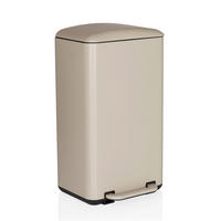 ABFALLEIMER 30 l  Metall  - Beige/Schwarz, MODERN, Kunststoff/Metall (31/62/36cm) - MID.YOU