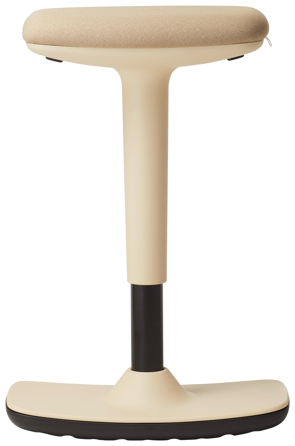 BÜROHOCKER Sandfarben, Schwarz  - Sandfarben/Schwarz, Basics, Kunststoff/Textil (44/25/50-75cm) - Dauphin
