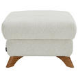 HOCKER Chenille Creme  - Eichefarben/Creme, MODERN, Holz/Textil (65/47/65cm) - Valnatura