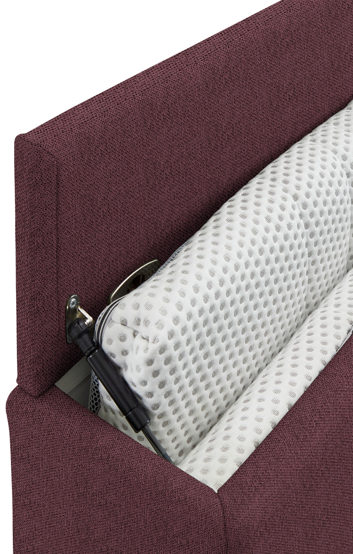 SCHLAFSOFA  in Flachgewebe Weinrot  - Weinrot/Schwarz, KONVENTIONELL, Textil/Metall (232/77/116cm) - Dieter Knoll