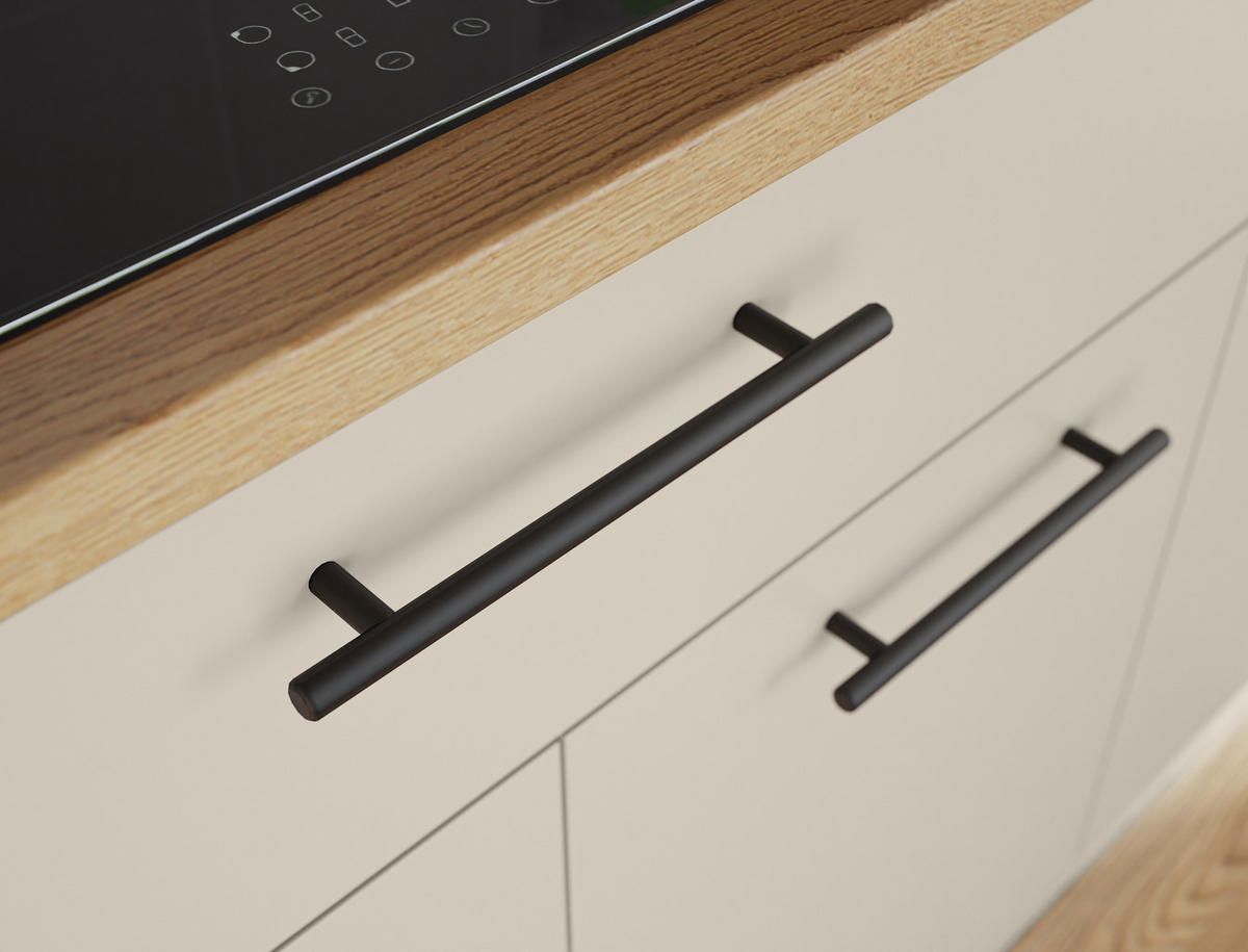 KÜCHENLEERBLOCK 260 cm   in Grau  - Eichefarben/Schwarz, Basics, Holzwerkstoff/Metall (260cm) - MID.YOU