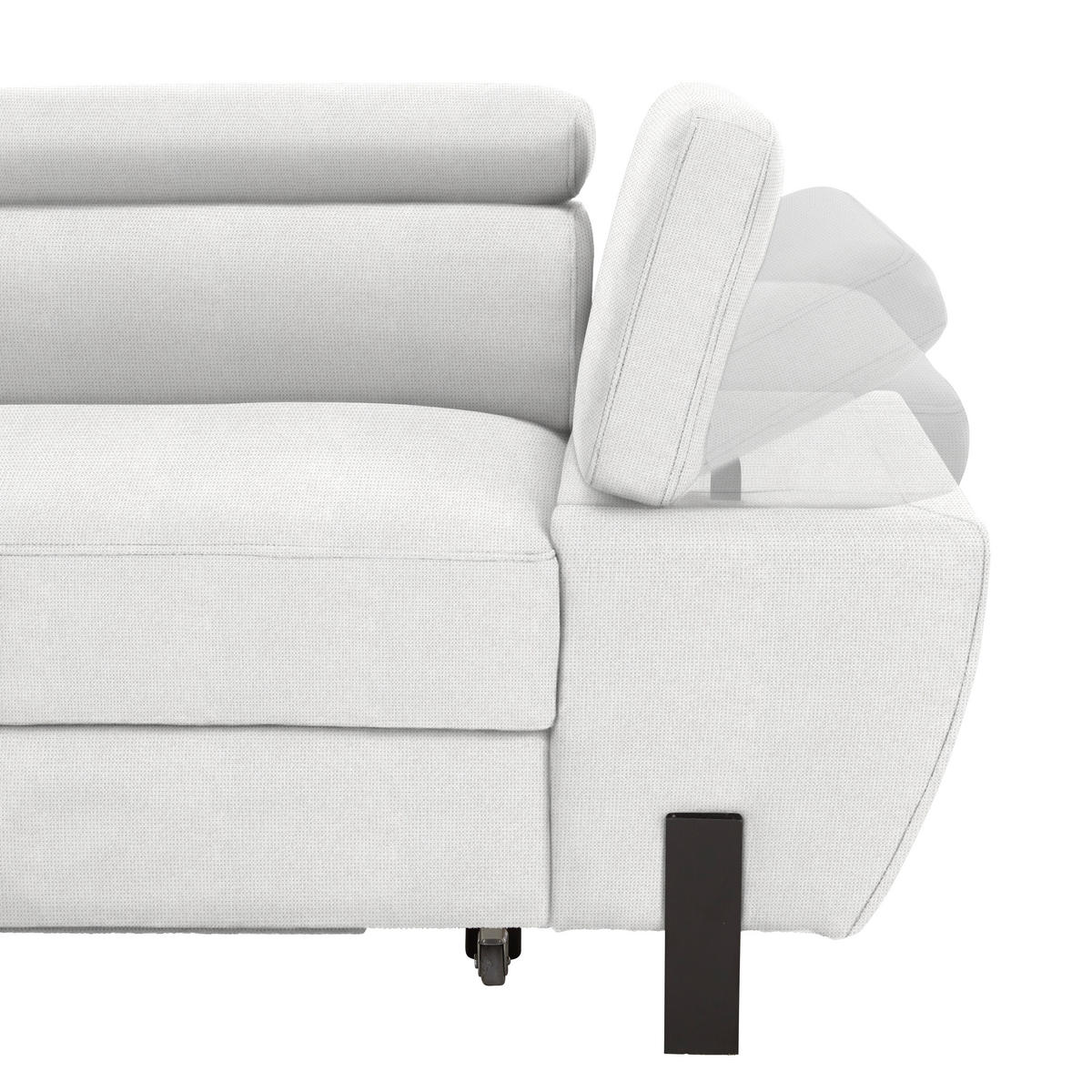 HÖRNSOFFA i vävt tyg cremefärgad  - svart/cremefärgad, Modern, metall/textil (93/90/277cm) - MID.YOU