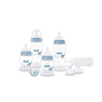 FLÄSCHCHENSET First Choice 8-teilig  - Pastellblau, Basics, Kunststoff (7,3/33,6/25,4cm) - NUK