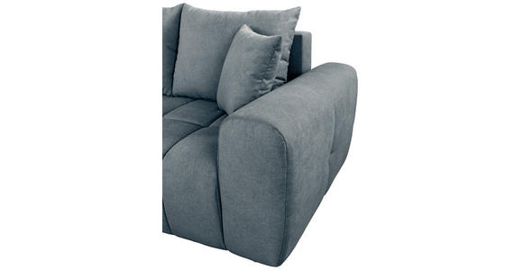 ECKSOFA in Velours Blau  - Blau/Schwarz, KONVENTIONELL, Kunststoff/Textil (168/298cm) - Carryhome