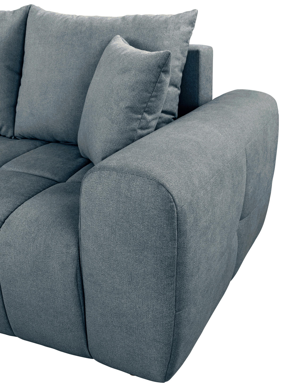 ECKSOFA in Velours Blau  - Blau/Schwarz, Konventionell, Kunststoff/Textil (168/298cm) - Carryhome