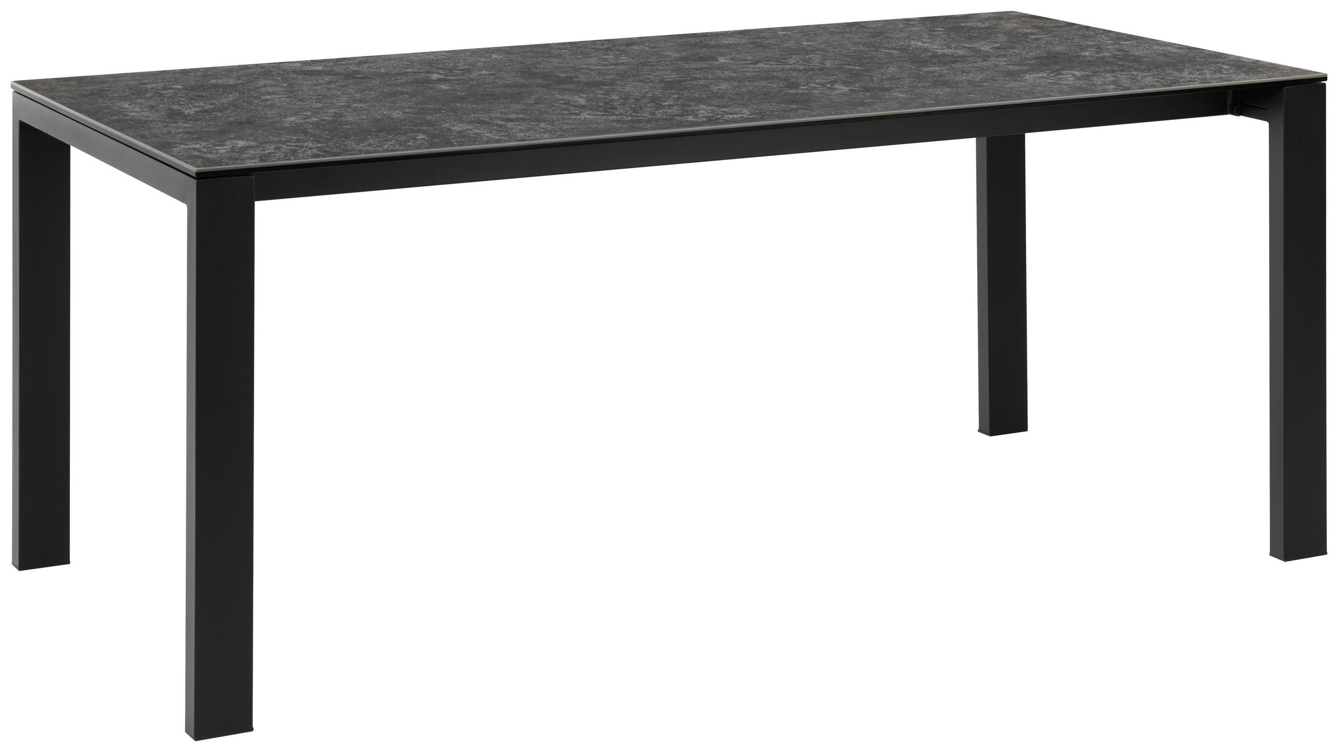 Livetastic Esstisch Schwarz, Dunkelgrau 90x75x180 cm