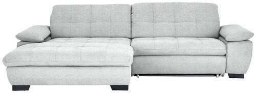 ECKSOFA in Webstoff Hellgrau  - Hellgrau/Schwarz, Design, Textil/Metall (180/265cm) - Carryhome