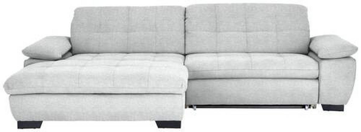 ECKSOFA in Webstoff Hellgrau  - Hellgrau/Schwarz, Design, Textil/Metall (180/265cm) - Carryhome