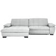 ECKSOFA in Webstoff Hellgrau  - Hellgrau/Schwarz, Design, Textil/Metall (180/265cm) - Carryhome