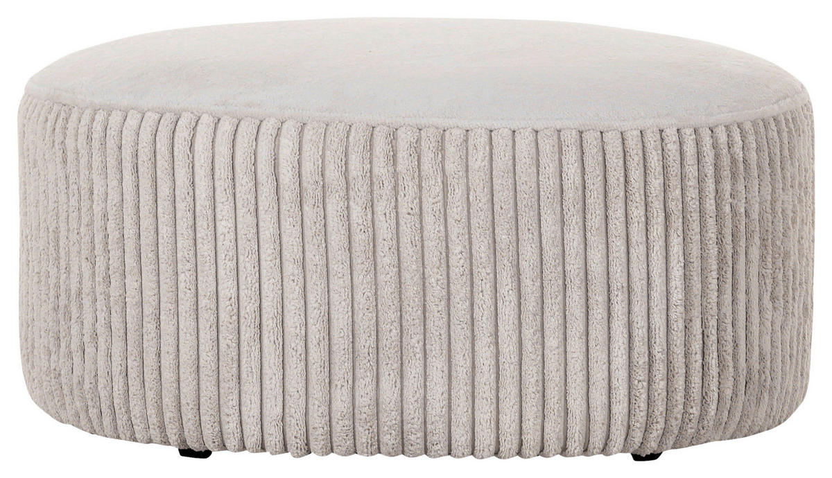 HOCKER Cord, Plüsch Beige  - Beige/Schwarz, KONVENTIONELL, Kunststoff/Textil (75/38cm) - Carryhome