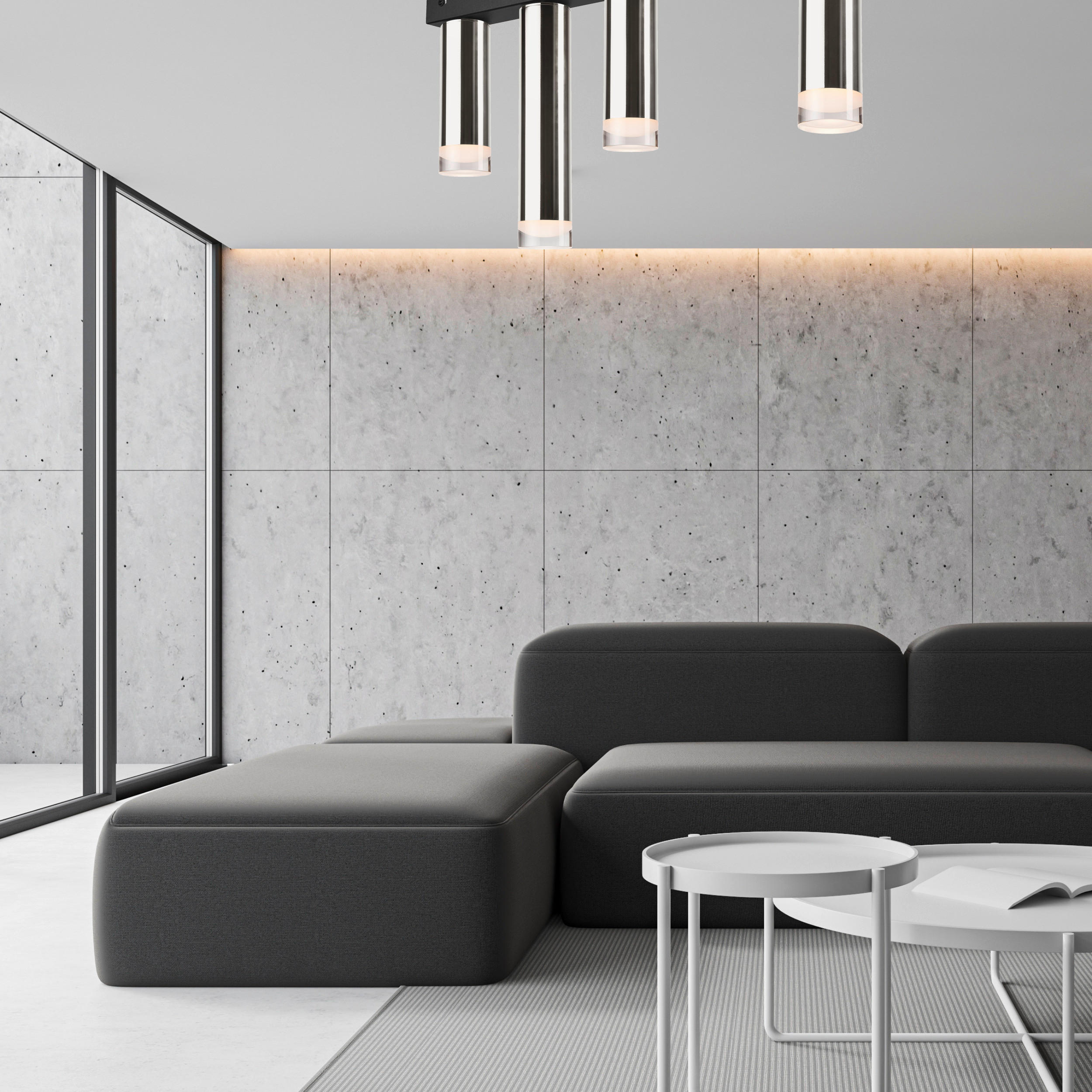 DECKENLEUCHTE Diego 32/6/60 cm   - Chromfarben, Design, Metall (32/6/60cm)