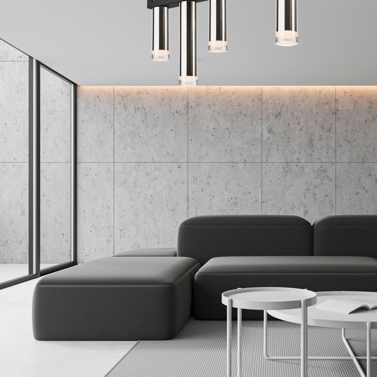 DECKENLEUCHTE Diego 32/6/60 cm   - Chromfarben, Design, Metall (32/6/60cm)