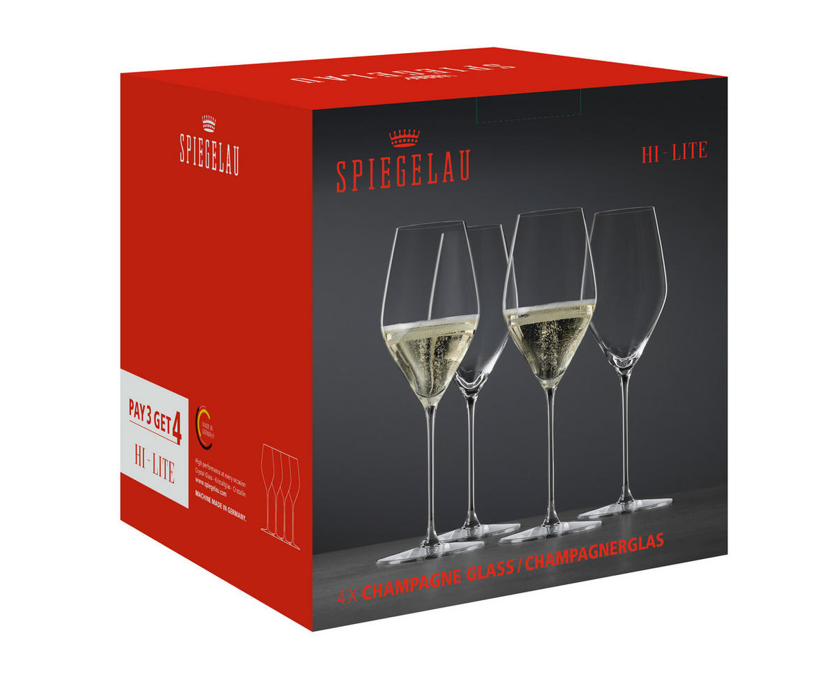 GLÄSERSET Hi-Lite /  Spiegelau  4-teilig  - Klar, MODERN, Glas (8,6/23,0/8,6cm) - Spiegelau