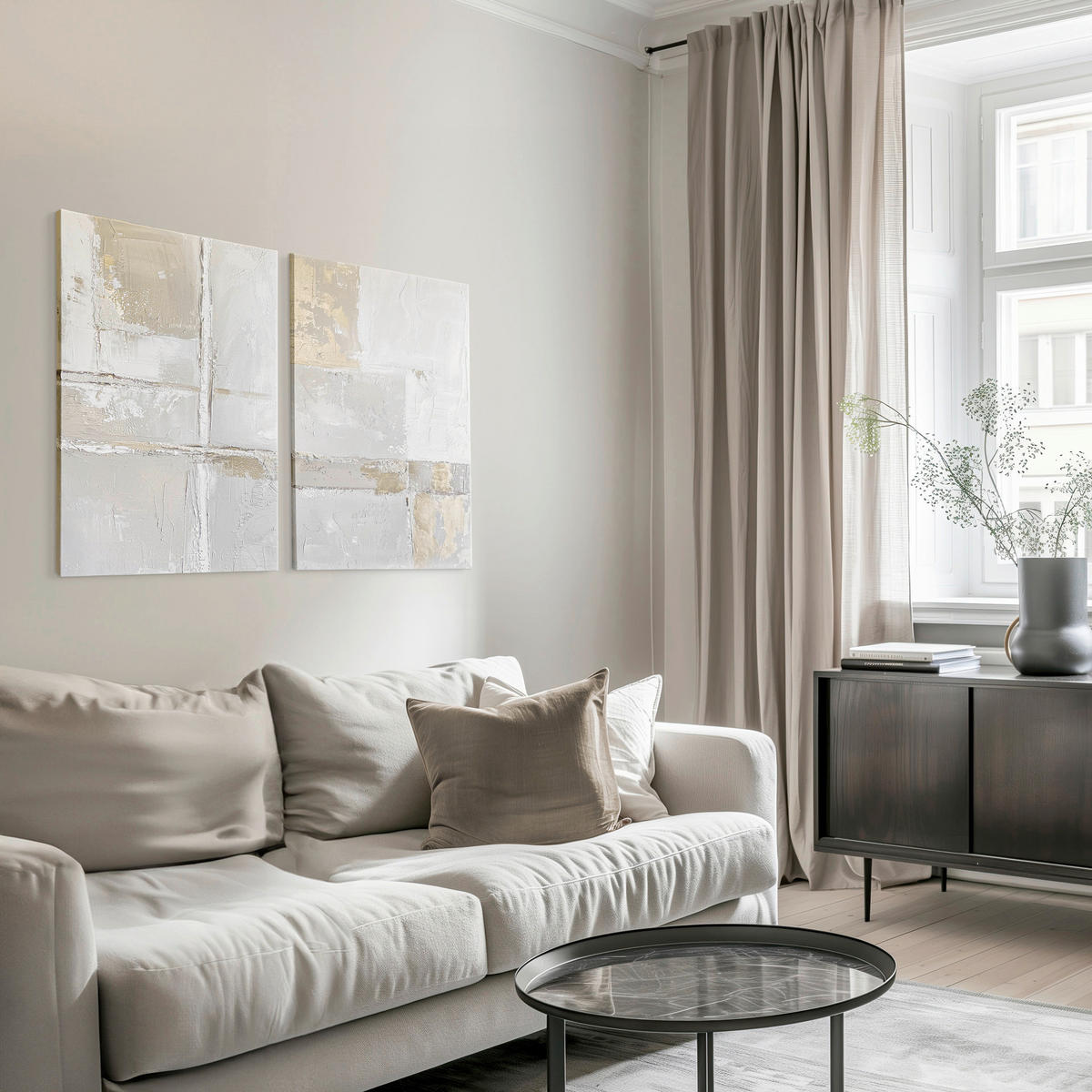 BILDERSET - Multicolor, Basics, Holz/Textil (50/70cm)