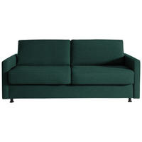 SCHLAFSOFA  in Flachgewebe Waldgrün  - Waldgrün/Schwarz, KONVENTIONELL, Textil/Metall (207/88/101cm) - Bali