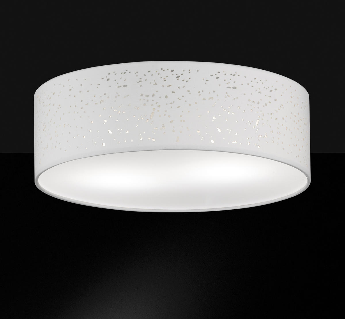 TAKLAMPA Thor 40 W 40 cm  - vit, Klassisk, textil/plast (40cm) - Fischer & Honsel