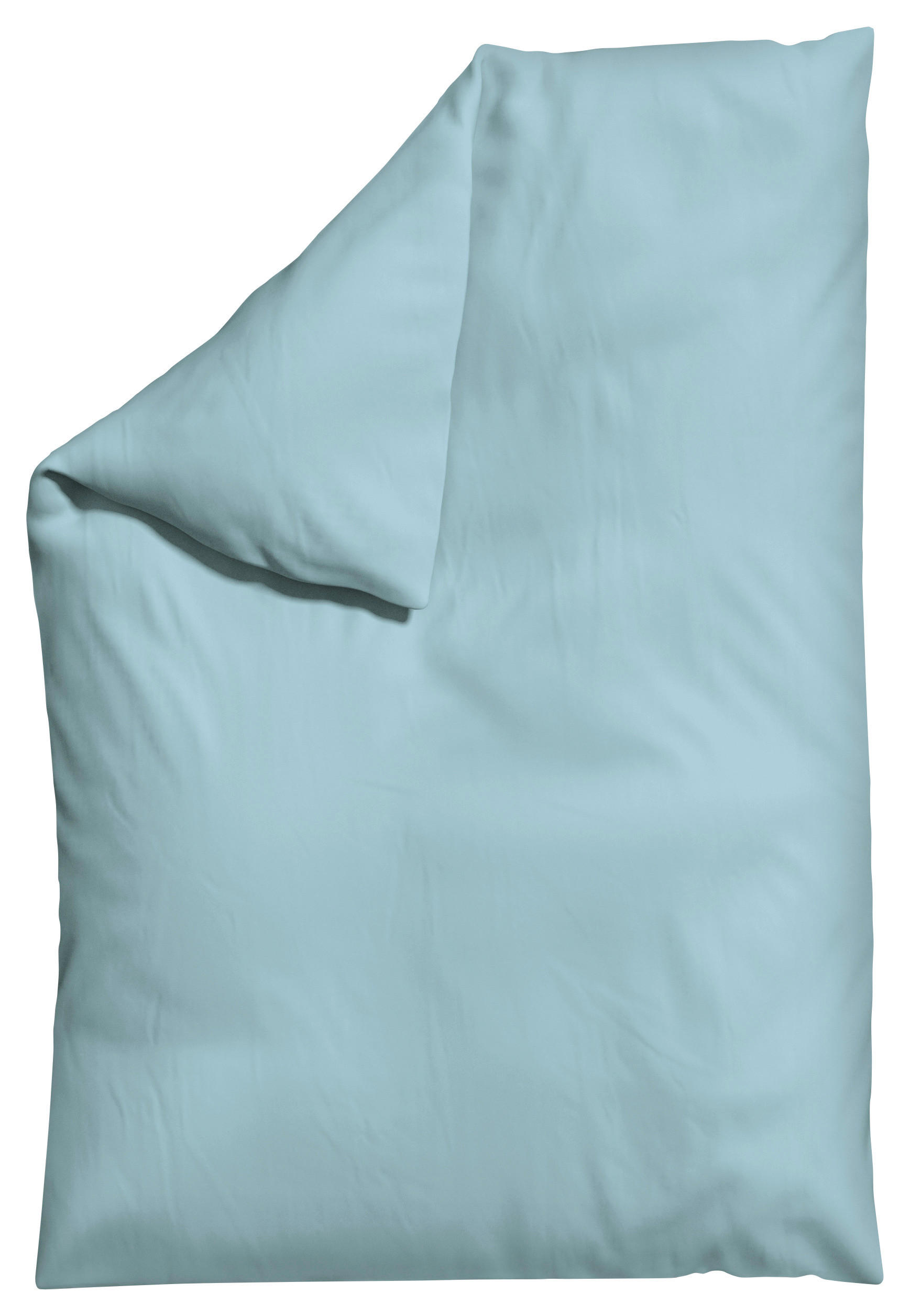 Schlafgut Bettdeckenbezug Woven Satin Hellblau 135-140x200 cm