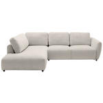 ECKSOFA  in Chenille Platinfarben  224/307 cm  - Platinfarben/Schwarz, KONVENTIONELL, Kunststoff/Textil (224/307cm) - Hom`in
