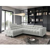 ECKSOFA FERUCCE in Teddystoff Grau  200/276 cm  - Schwarz/Grau, Design, Textil/Metall (200/276cm) - MID.YOU