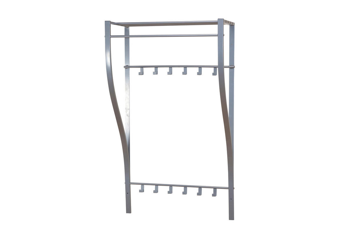 WANDGARDEROBE  in Alufarben  - Alufarben, Design, Metall (66/110/30cm) - MID.YOU