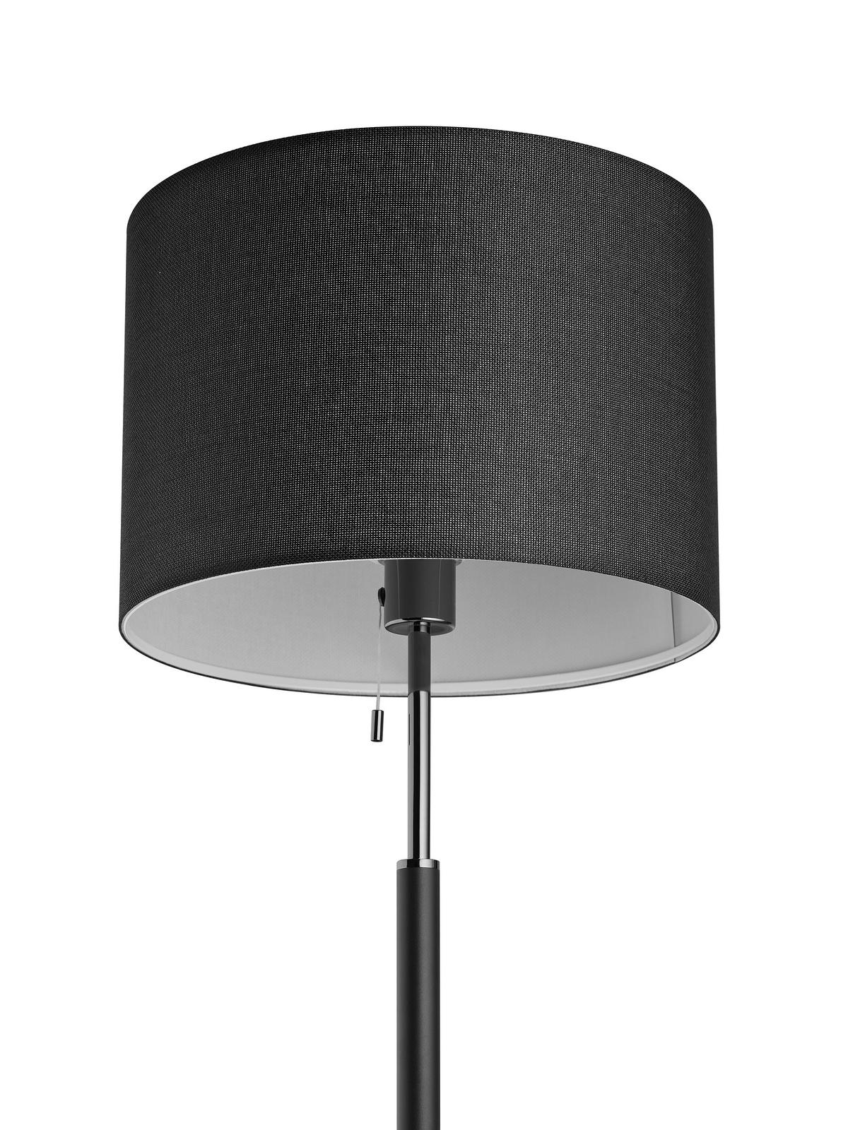 STEHLEUCHTE 35.5/160.3 cm    - Chromfarben/Schwarz, KONVENTIONELL, Metall (35.5/160.3cm) - Helestra