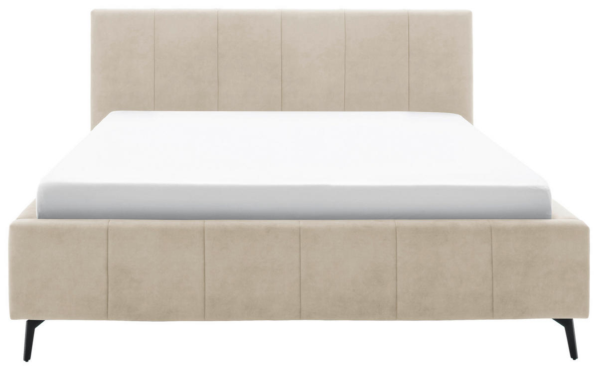 POLSTERBETT 160/200 cm  in Beige  - Birkefarben/Beige, Konventionell, Holz/Textil (160/200cm) - Boxxx