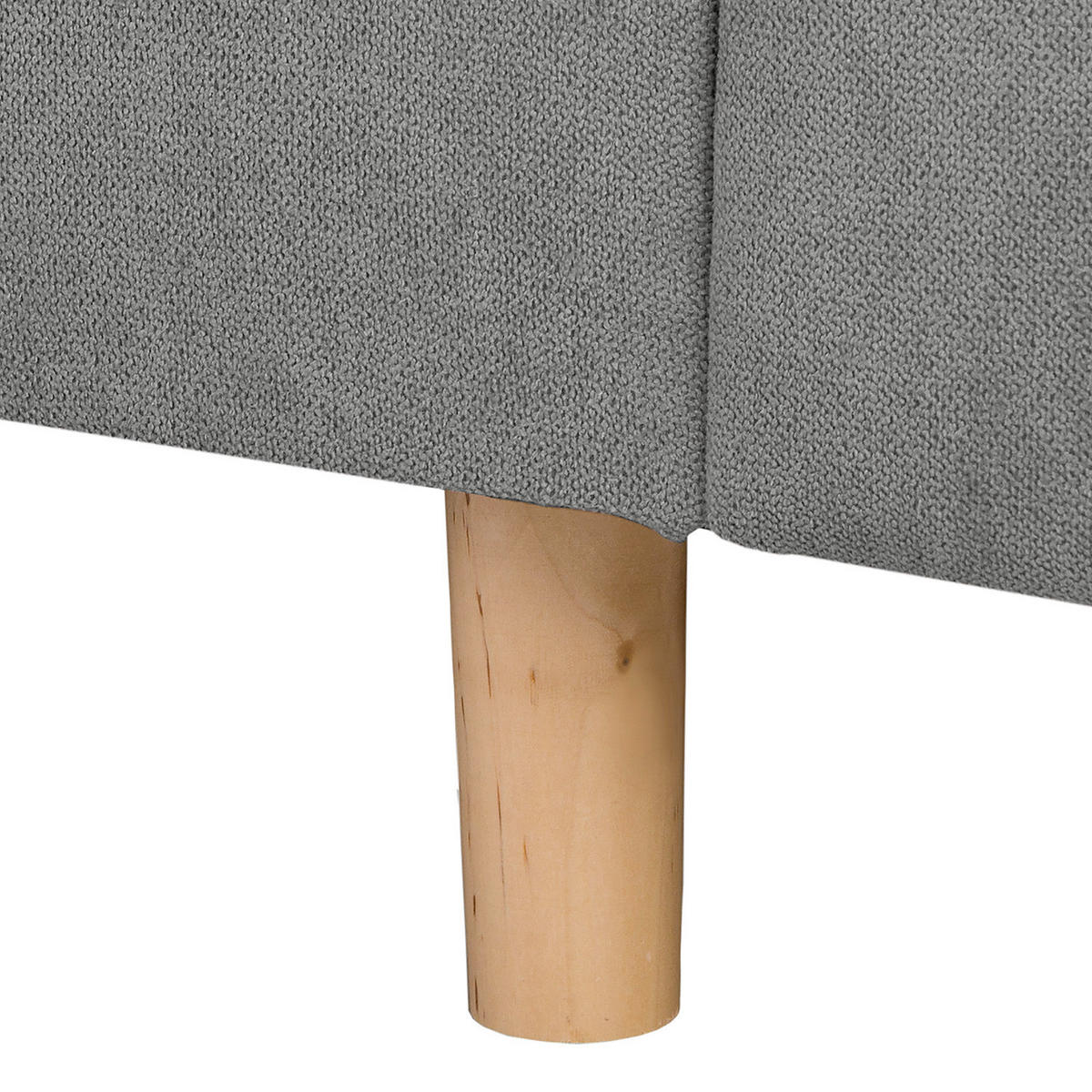 ECKSOFA Ariella Dunkelgrau Mikrofaser Rückenkissen  - Dunkelgrau/Naturfarben, Design, Holz/Textil (161/231cm) - Livetastic