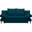 SCHLAFSOFA Sidney in Petrol  - Petrol/Schwarz, Design, Textil/Metall (200/85/90cm) - Xora